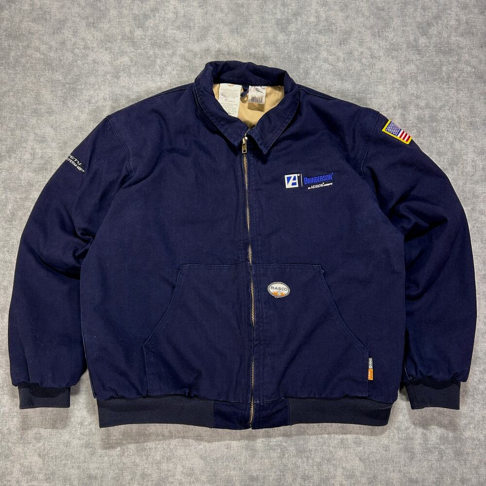 Rasco FR3504NV Flame Resistant CAT 4 utility work oilfield canvas jacket mns 2XL